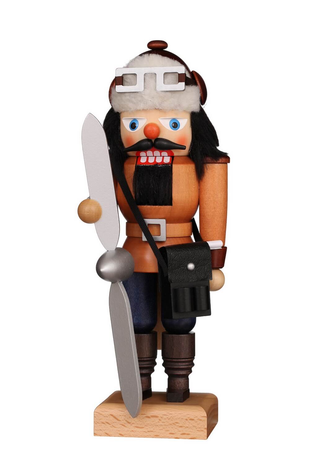 Nussknacker Pilot, 25 cm, farbig von Christian Ulbricht