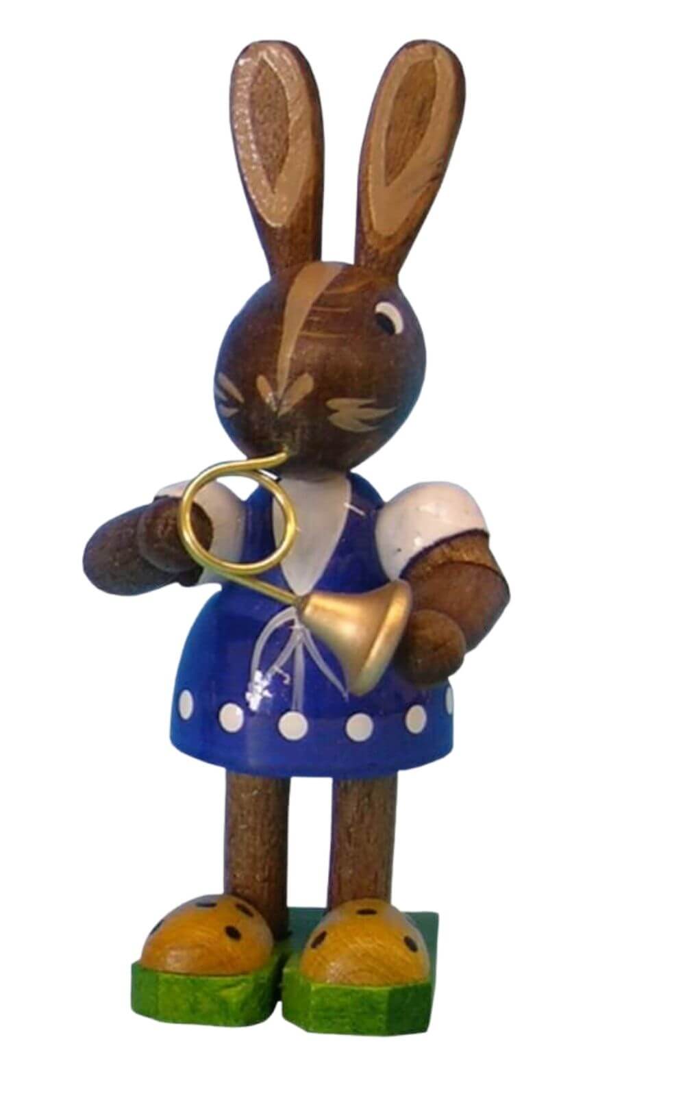 Osterhase - Mädchen mit Waldhorn von Figurenland Uhlig GmbH