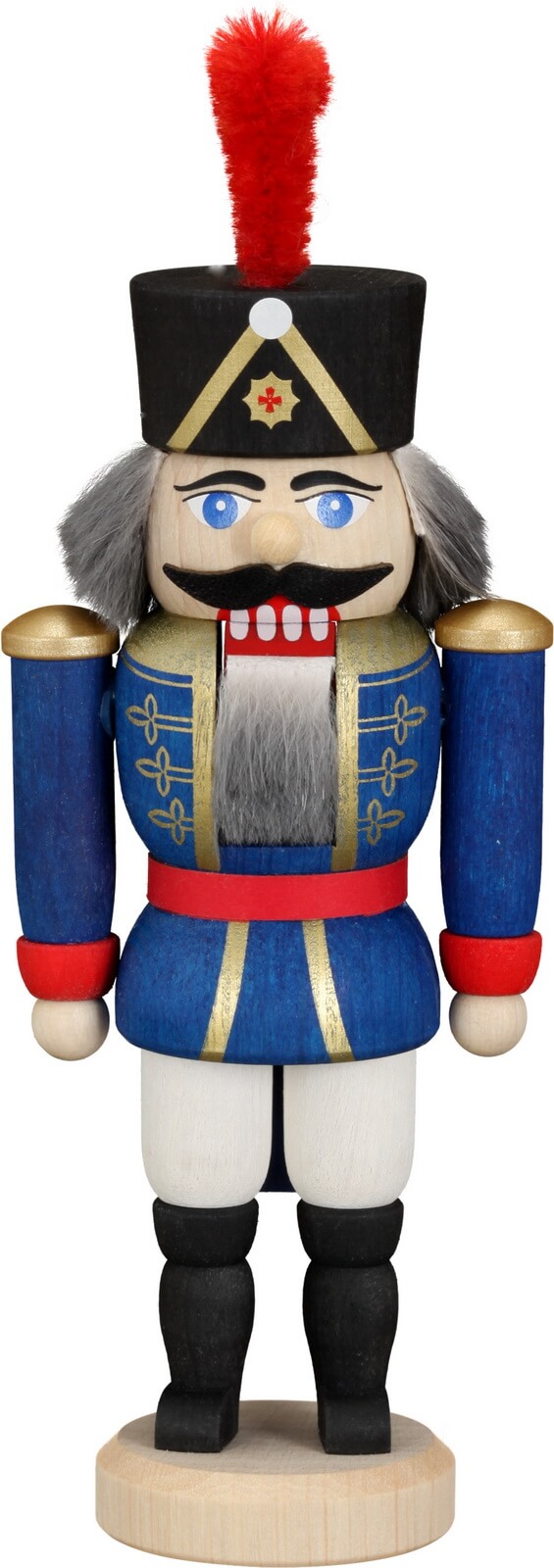 Nussknacker Husar, blau, 15 cm von Seiffener Volkskunst eG