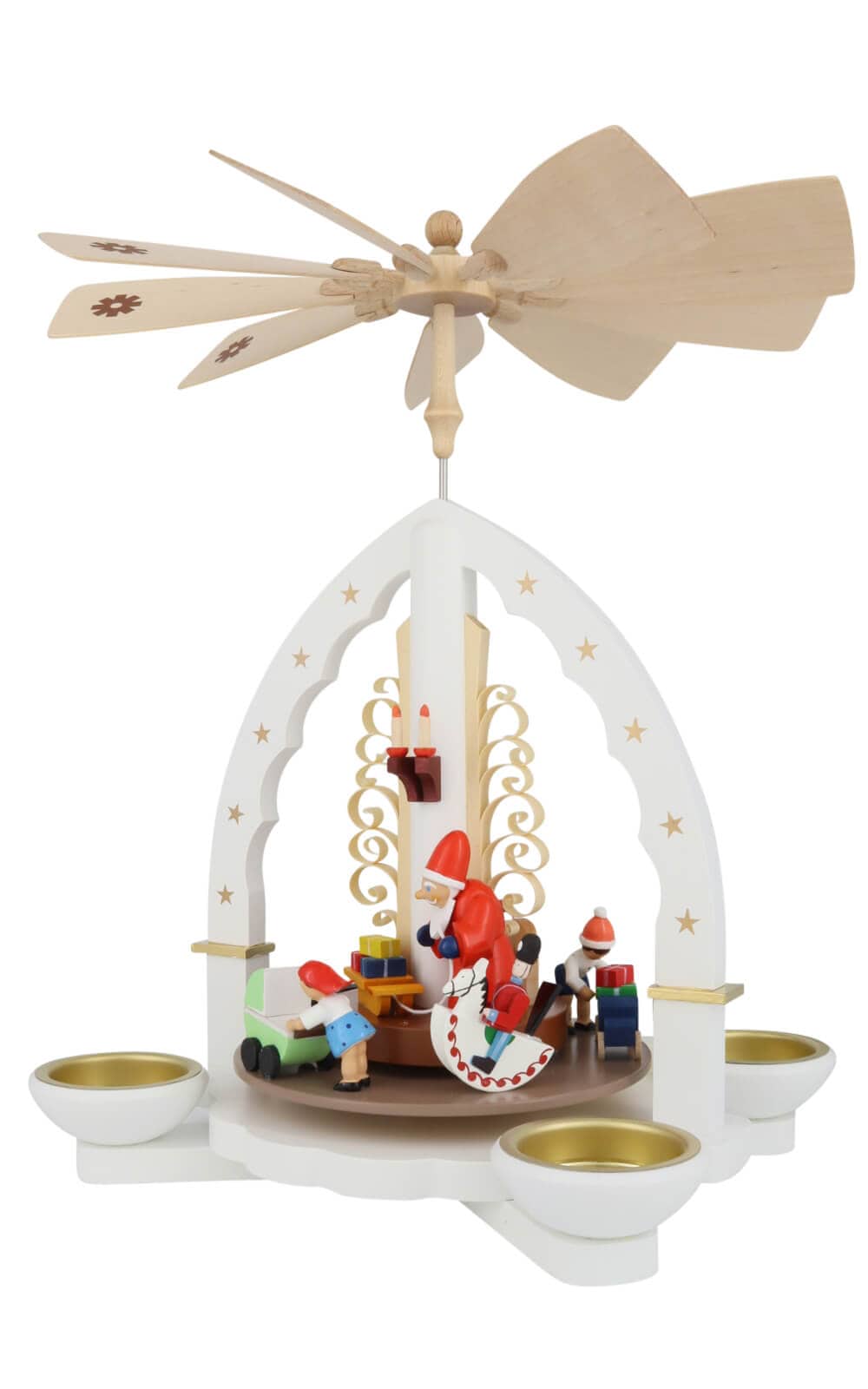 Weihnachtspyramide Weihnachtsbescherung, weiß, 28 cm von Richard Glässer_2