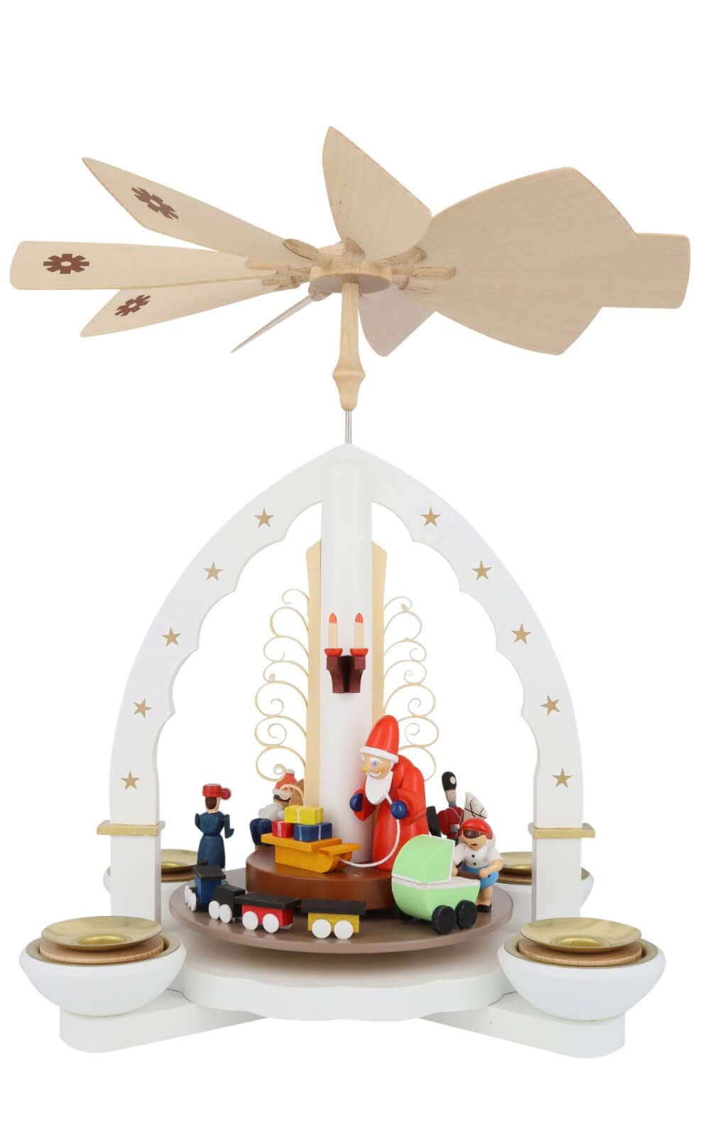 Weihnachtspyramide Weihnachtsbescherung, weiß, 28 cm von Richard Glässer_4