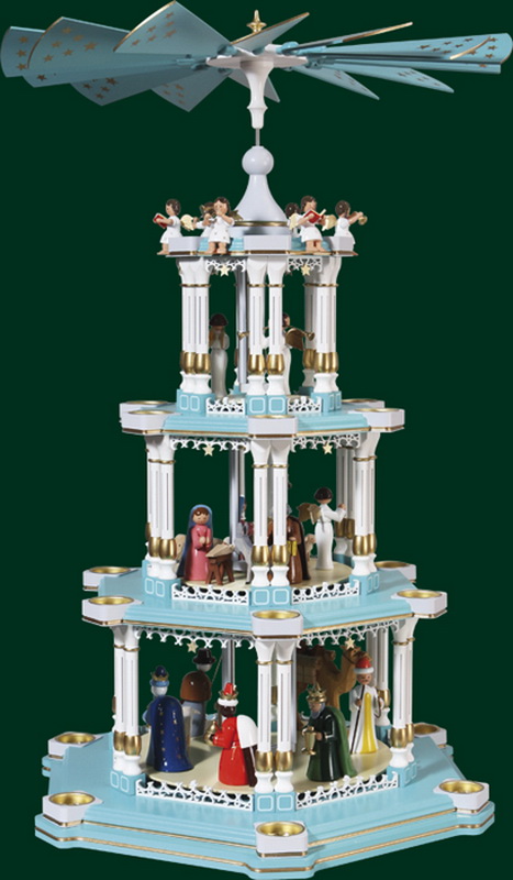 Weihnachtspyramide Barocke Spiegelpyramide Christi Geburt von Richard Glässer GmbH_2