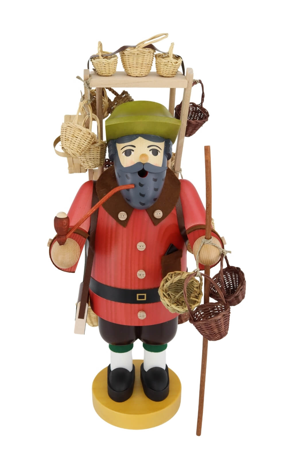 Räuchermännchen Korbhändler, 41 cm von Richard Glässer