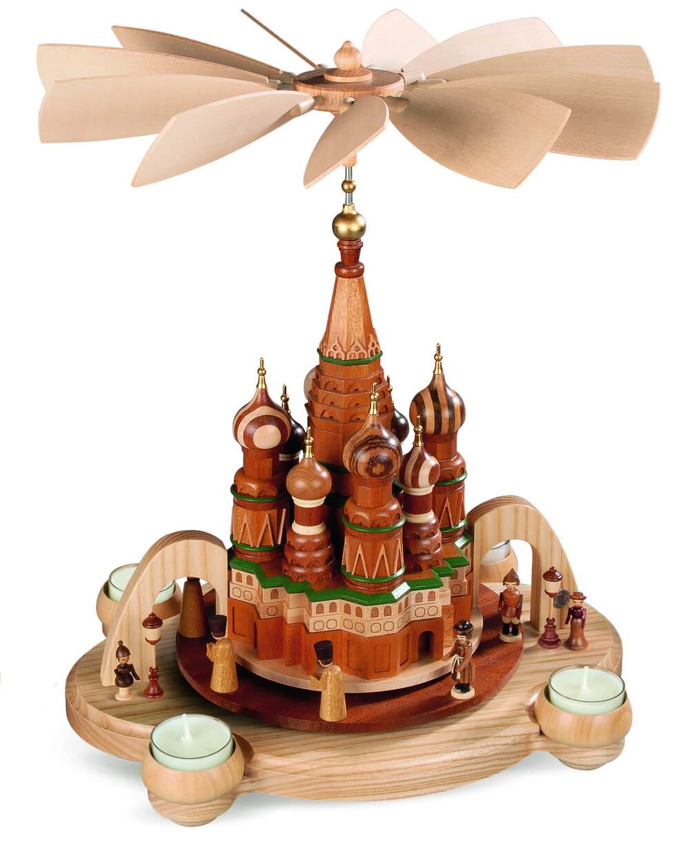 Weihnachtspyramide Basilius-Kathedrale Moskau, 40 cm von Müller Kleinkunst_Bild1
