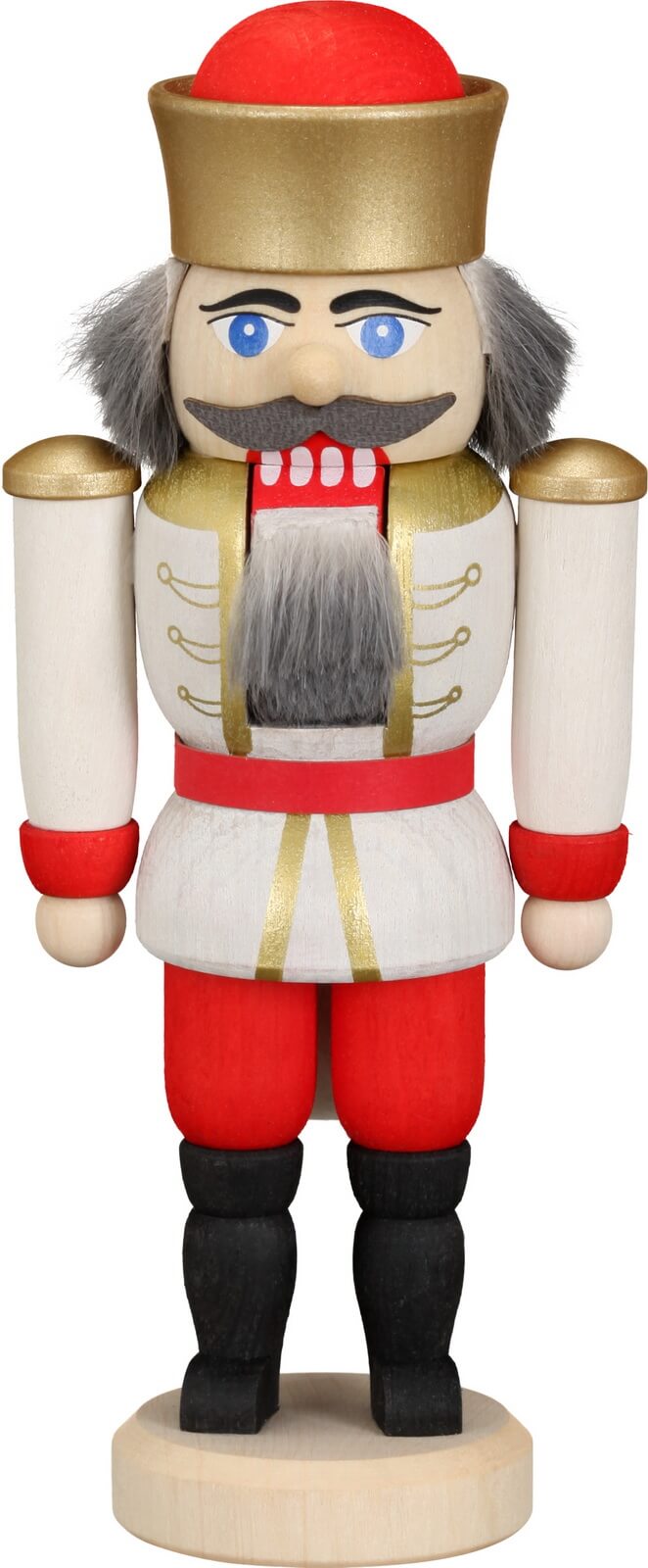 Nussknacker König, 13 cm, farbig von Seiffener Volkskunst