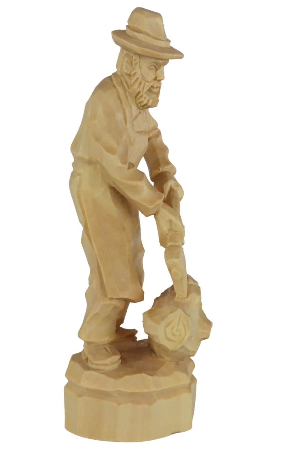 Holzfäller, geschnitzt, 16 cm, natur von Schnitzkunst aus dem Erzgebirge_2
