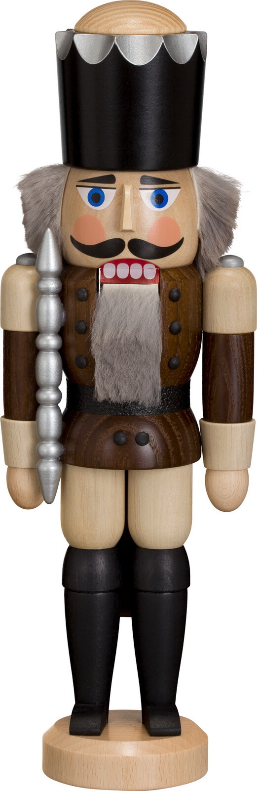 Nussknacker König, braun, 29 cm von Seiffener Volkskunst eG