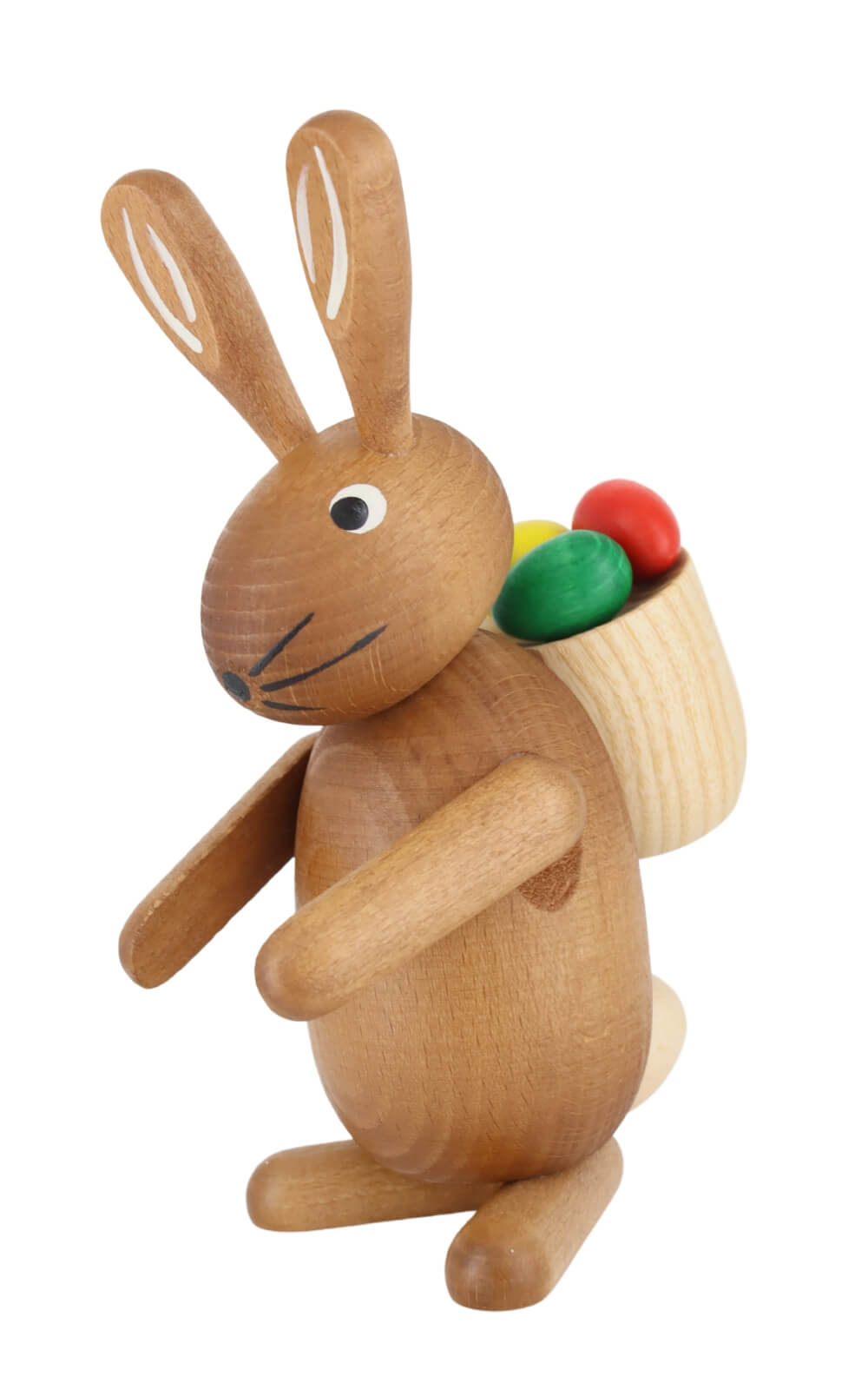 Osterhase mit Eierkorb, braun, 18 cm von Jan Stephani_1