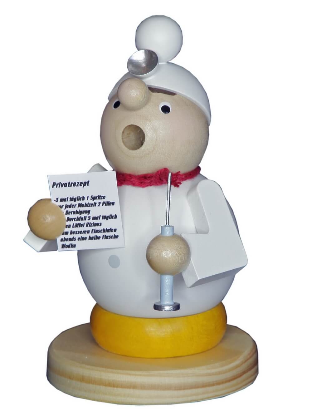 Räuchermännchen Doktor Lucas mit Spritze, 11 cm von Volker Zenker