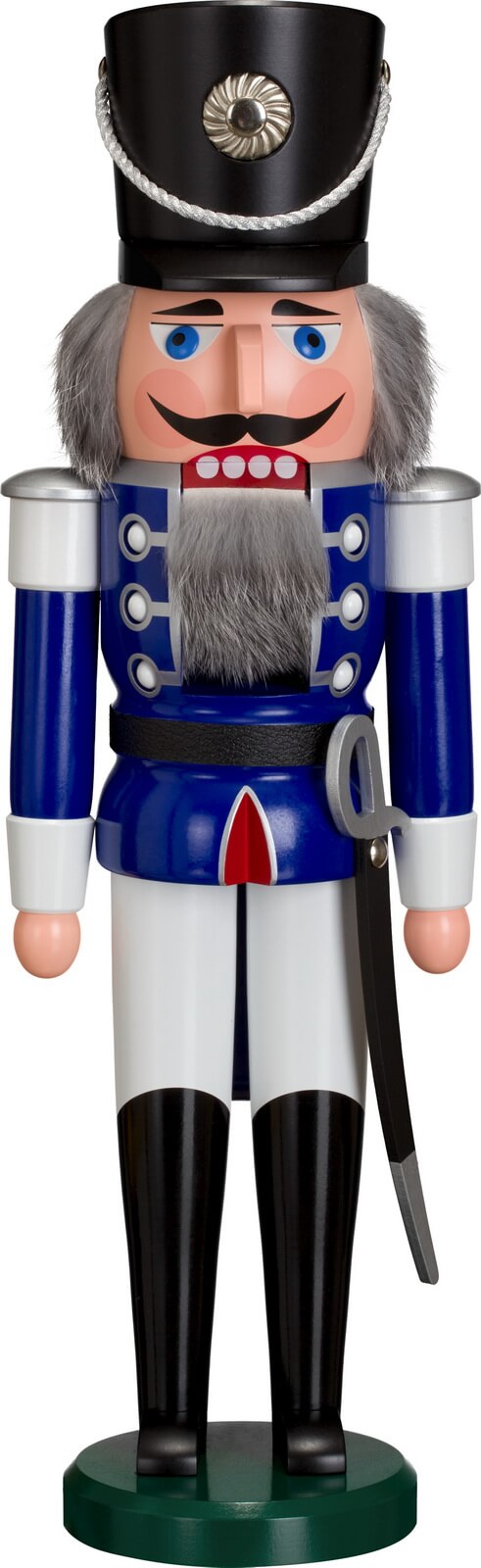 Nussknacker Husar in blau, 50 cm von Seiffener Volkskunst eG