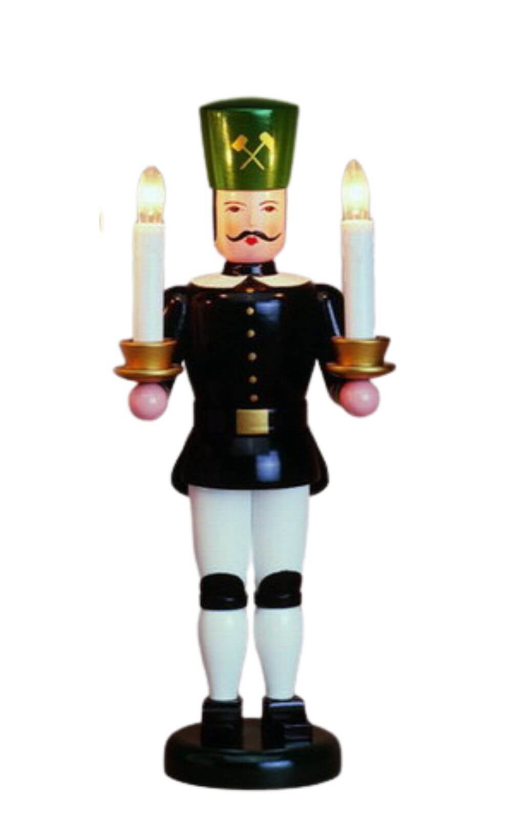 Bergmann, elektrisch beleuchtet, 34 cm von Holzkunst Gahlenz