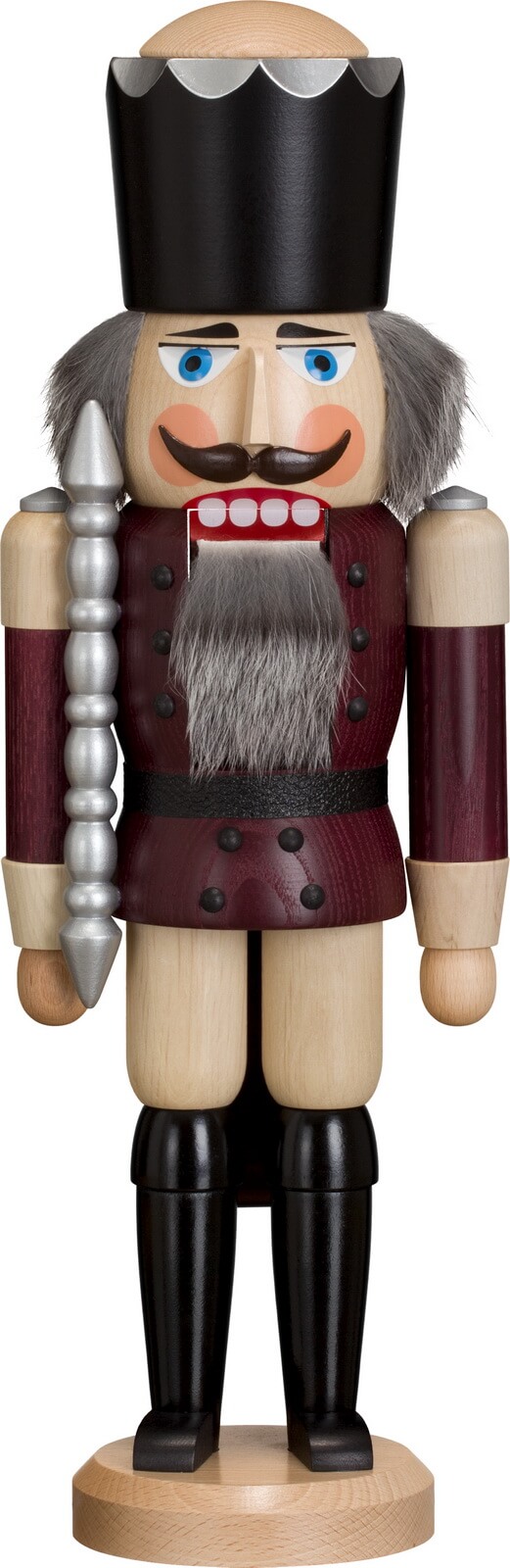 Nussknacker König, aubergine, 39 cm von Seiffener Volkskunst eG