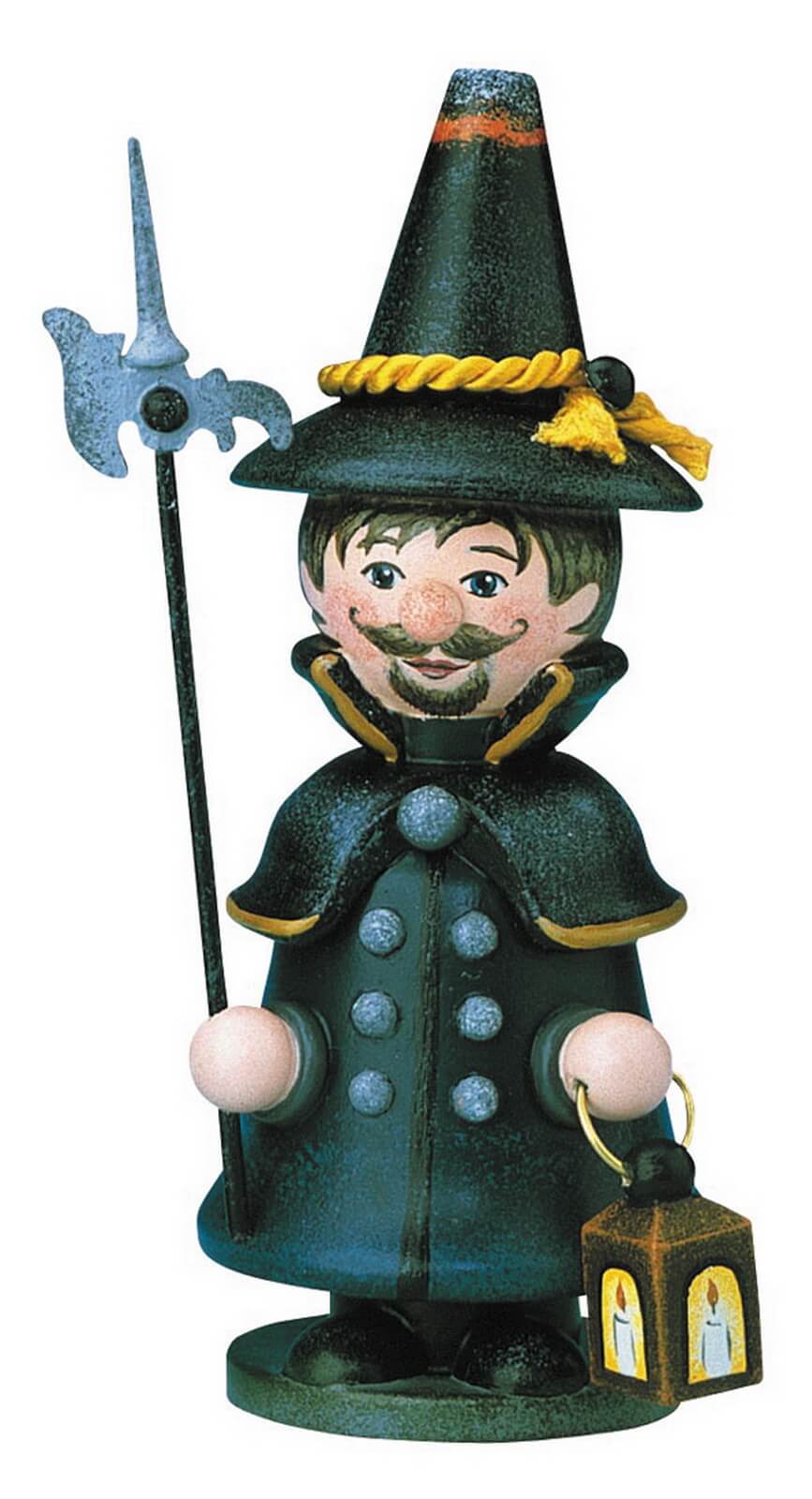 Räuchermännchen Wichtel - Nachtwächter, 14 cm, farbig von Hubrig Volkskunst