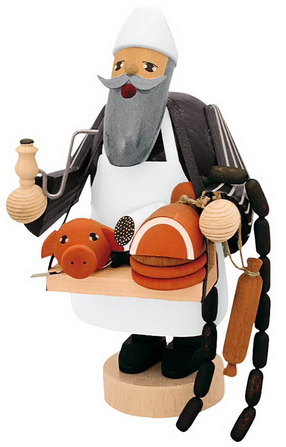 Räuchermännchen Fleischverkäufer, 19 cm, farbig von KWO