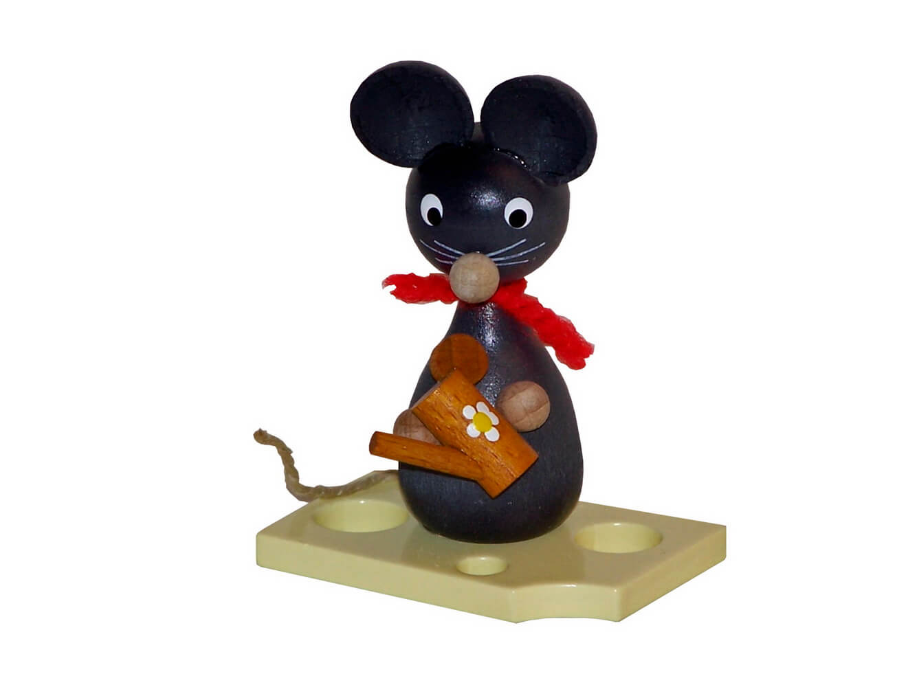 Miniatur Mäusekind mit Gießkanne, 7 cm, farbig von Ralf Zenker