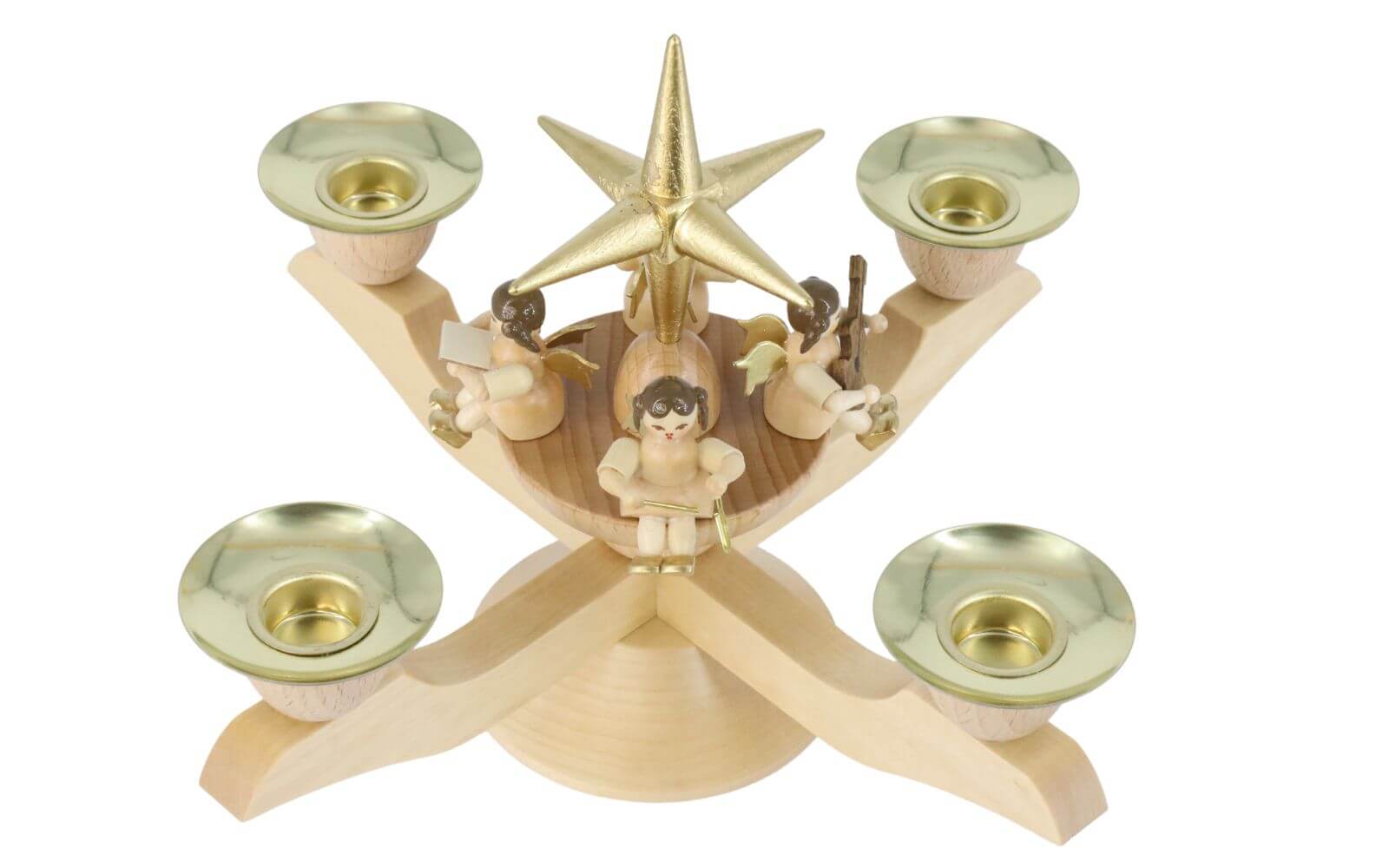 Adventsleuchter mit Weihnachtsengel, natur von Richard Glässer_1
