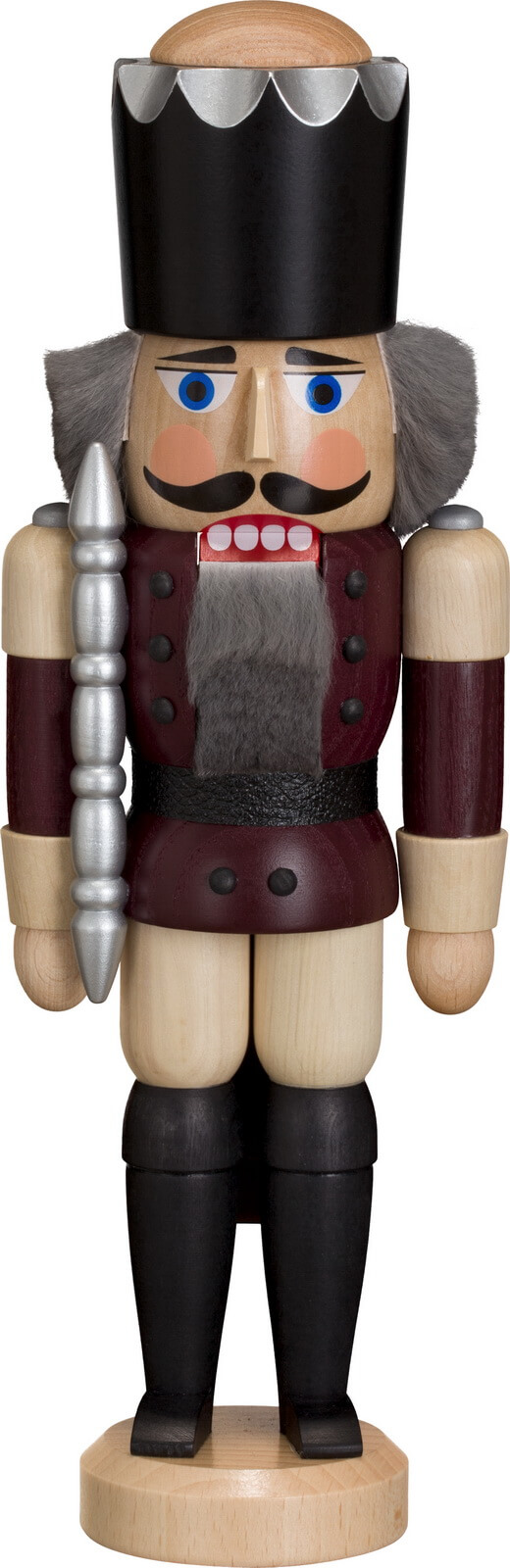 Nussknacker König, aubergine, 28 cm von Seiffener Volkskunst eG