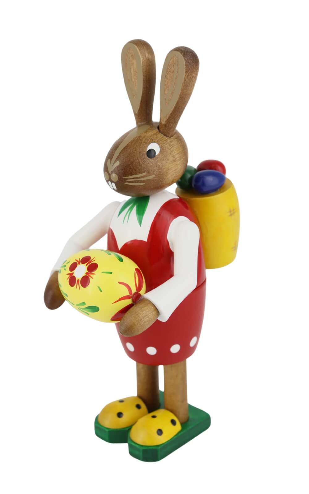 Osterhasenfrau mit Korb und großem Osterei, 15 cm von Figurenland Uhlig GmbH_2