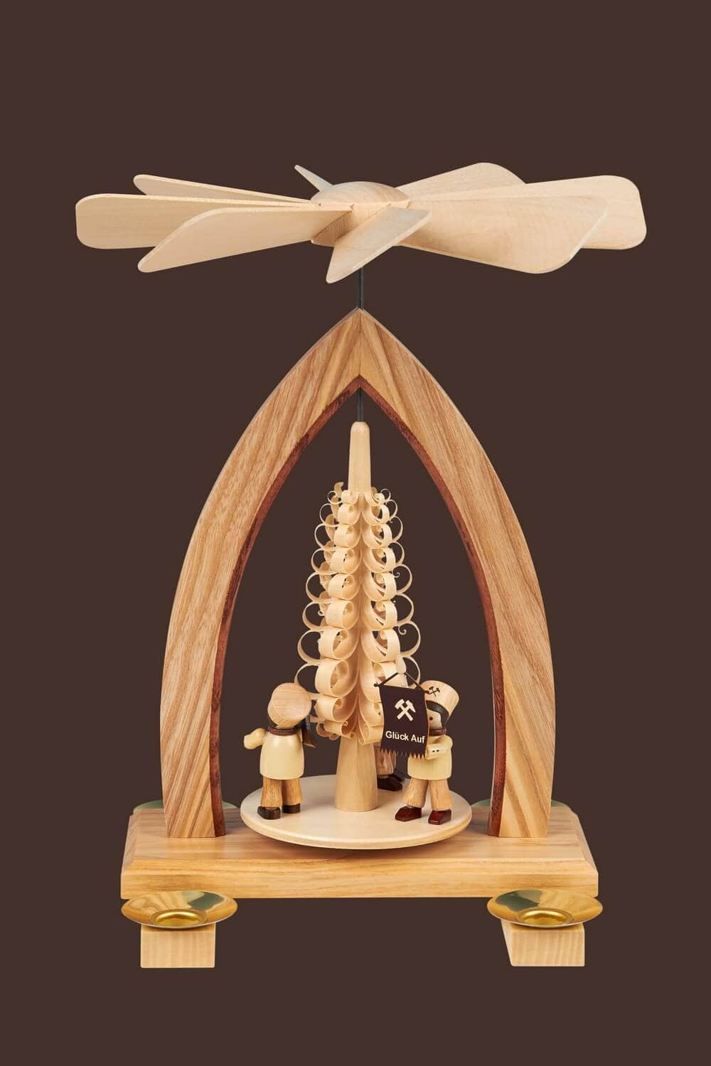 Weihnachtspyramide mit Bläsertrio, 26 cm, Heinz Lorenz Olbernhau/ Erzgebirge_ Bild2