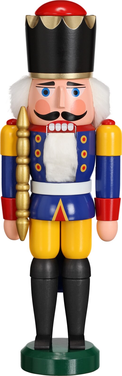 Nussknacker König, blau, 29 cm von Seiffener Volkskunst eG