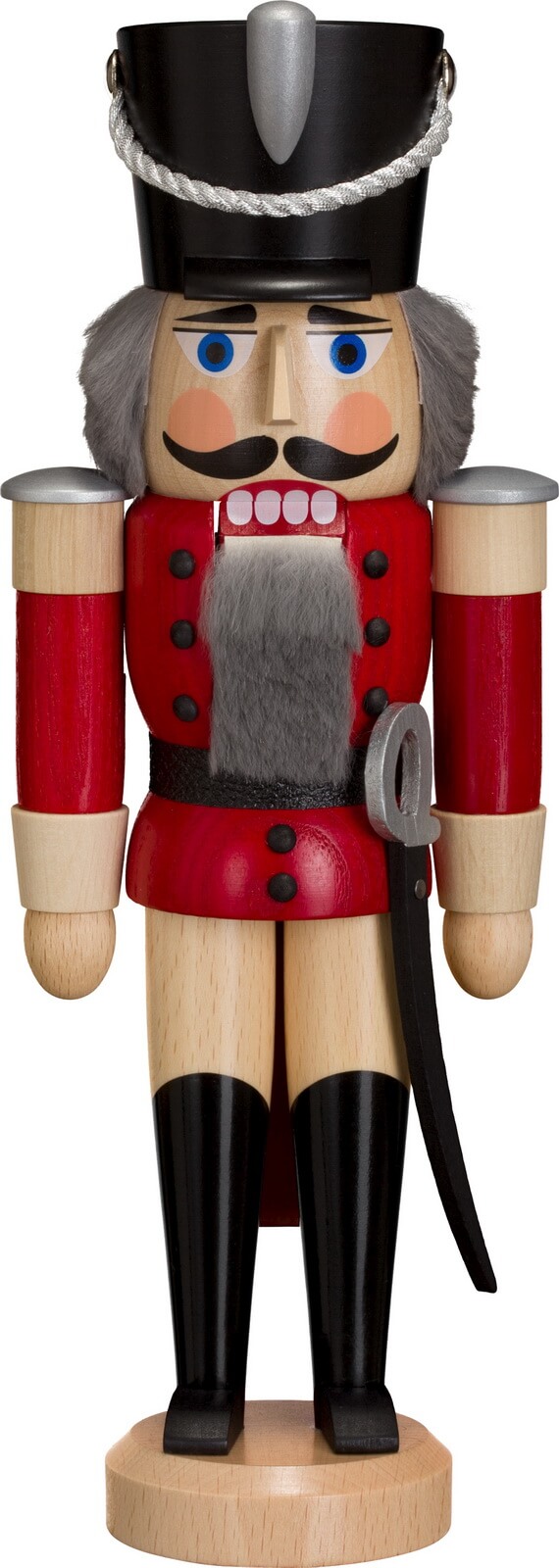 Nussknacker Husar, rot lasiert, 28 cm von Seiffener Volkskunst eG