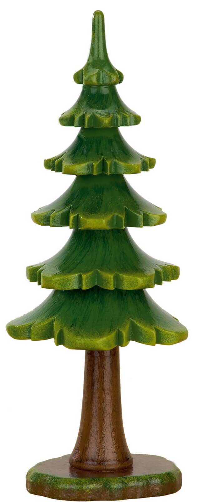 Tannenbaum mit Stamm, farbig, 19 cm von Hubrig Volkskunst