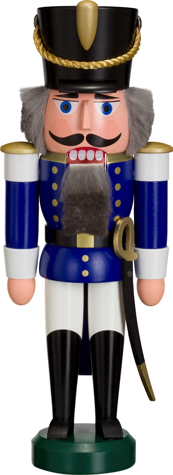 Nussknacker Husar, blau, 28 cm von Seiffener Volkskunst eG