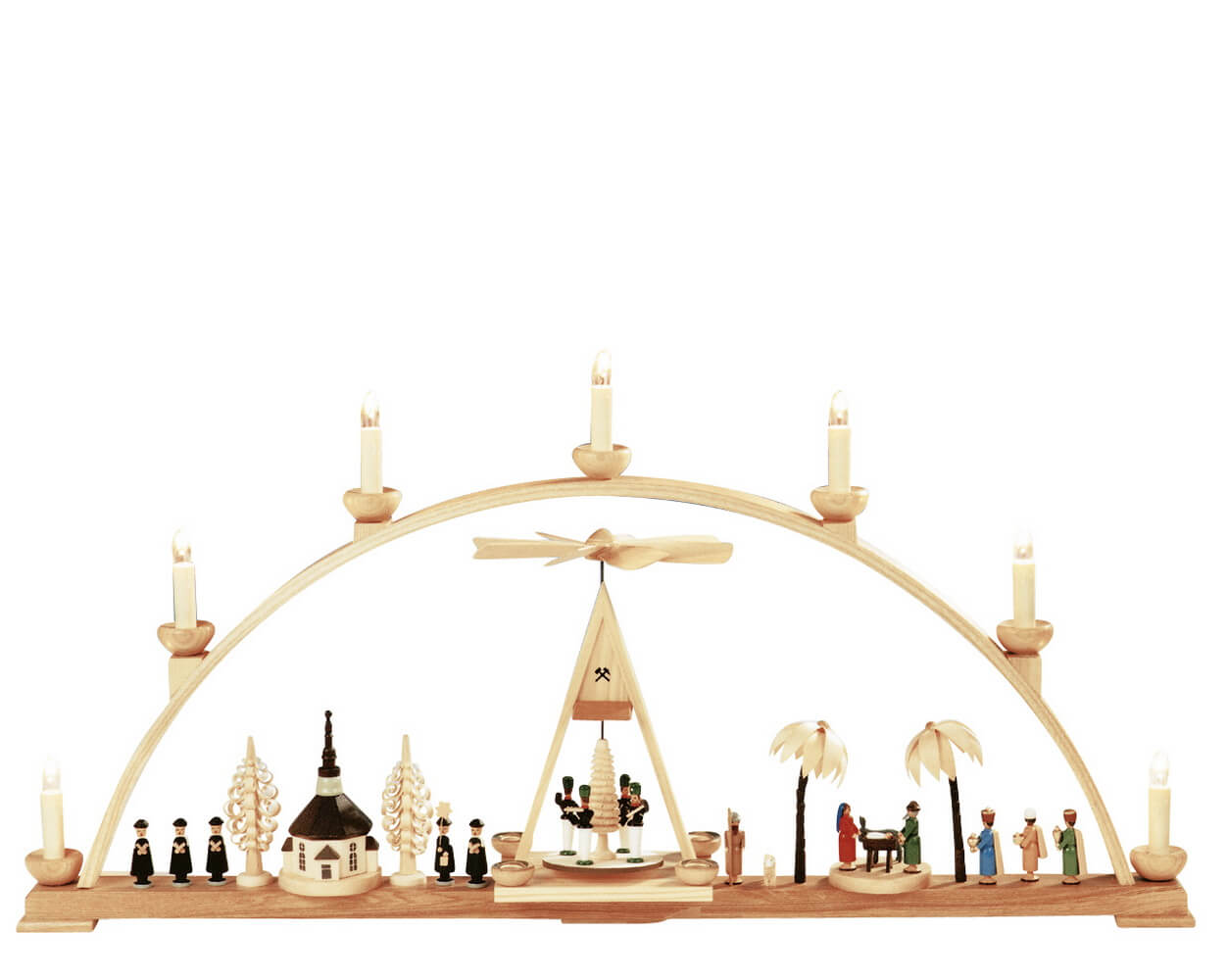 Schwibbogen mit Pyramide, 80 cm, Weihnachtsmotiv von Knuth Neuber_Bild1