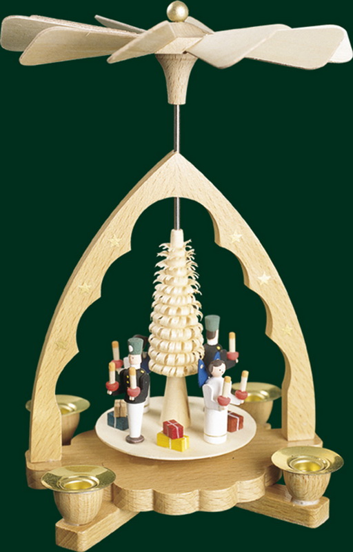 Weihnachtspyramide mit Engel und Bergmann, 19 cm von Richard Glässer-Bild2
