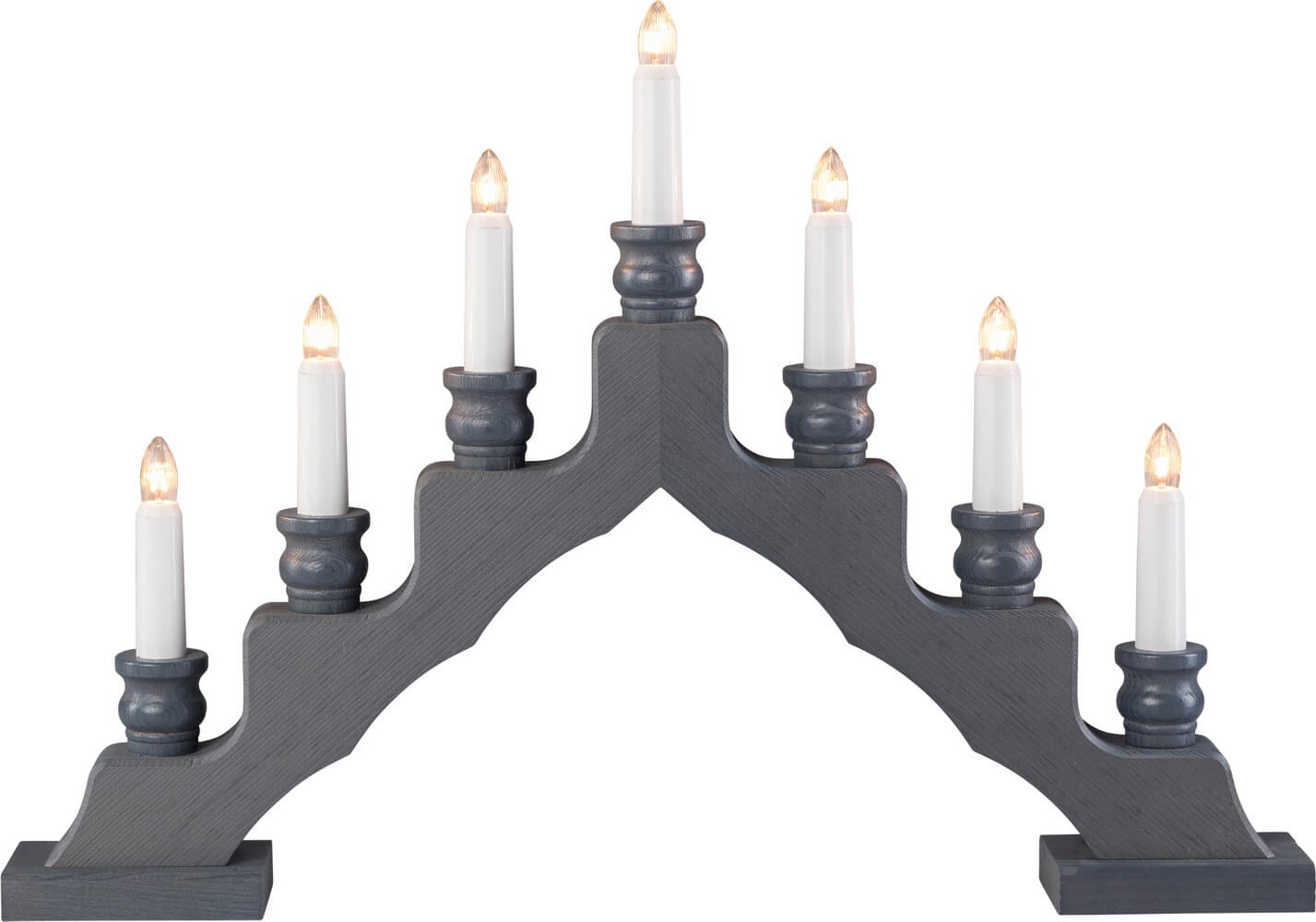 Schwibbogen Trendiger Schwede, grau, 48 cm von Weigla