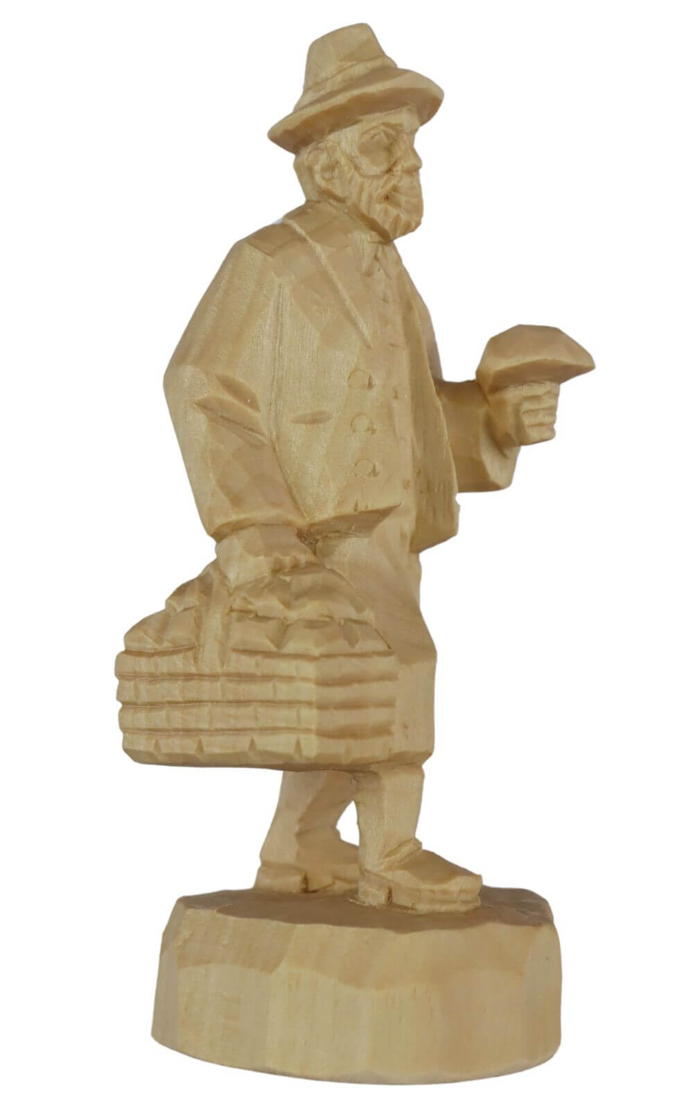 Pilzsucher, geschnitzt, natur, 16 cm von Schnitzkunst aus dem Erzgebirge_2