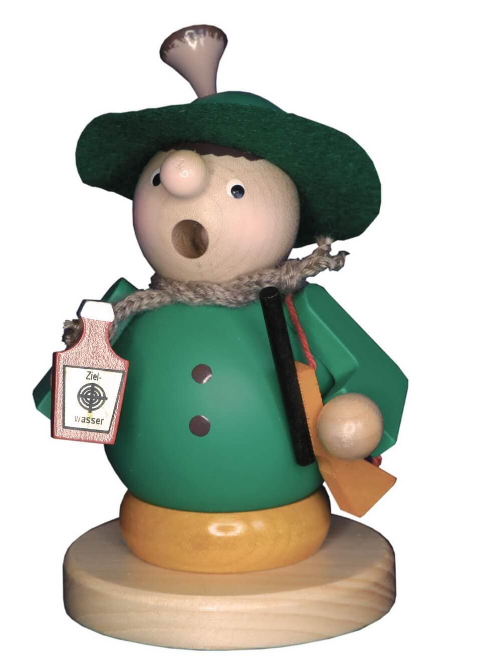 Räuchermännchen Förster Hubert mit Zielwasser, 11 cm von Ralf Zenker