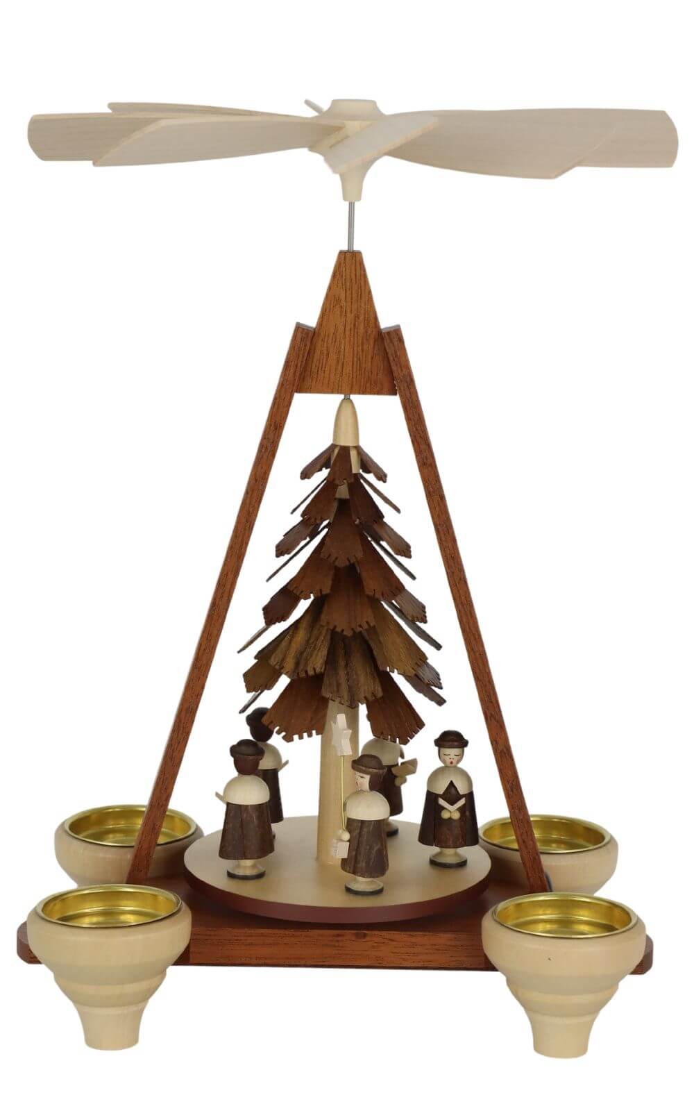 Weihnachtspyramide mit Kurrende, 29 cm, natur von Müller Kleinkunst_1