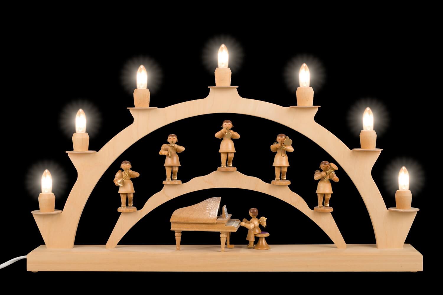 LED Schwibbogen musizierende Engel mit Instrumenten, 50 cm von SEIFFEN.COM_2