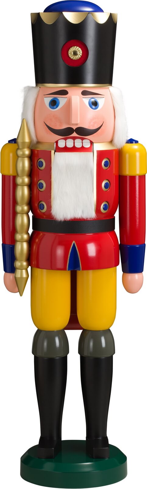 Nussknacker König rot, 100 cm von Seiffener Volkskunst