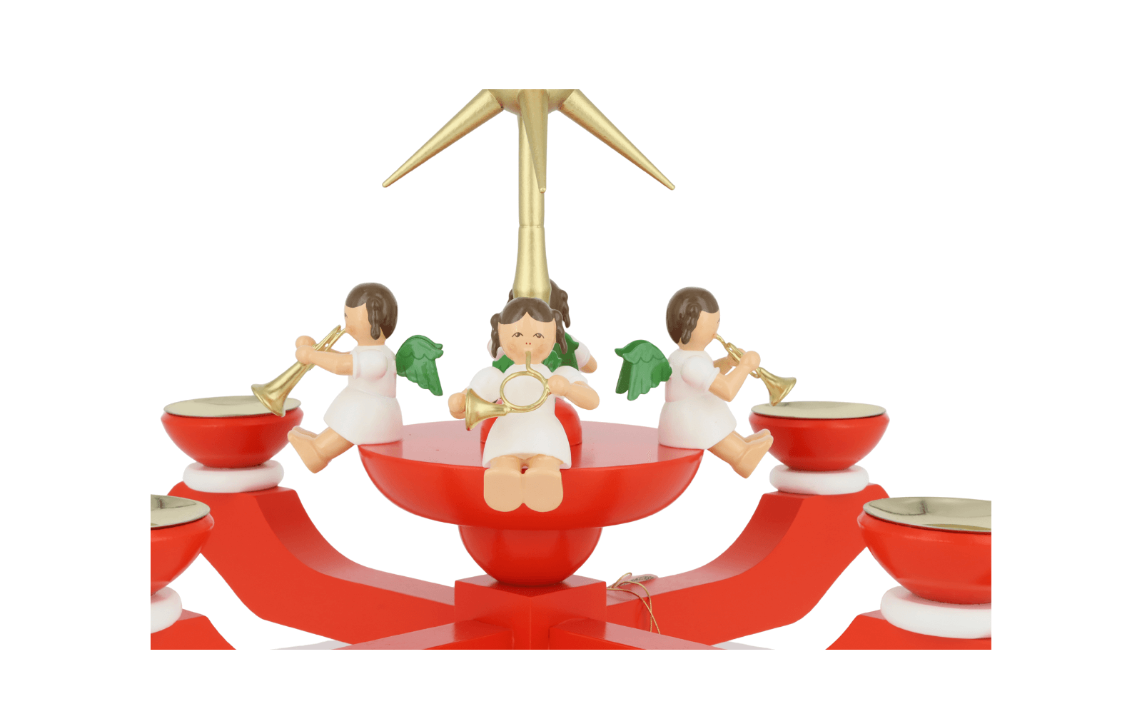 Adventsleuchter mit Weihnachtsengel, rot von Richard Glässer