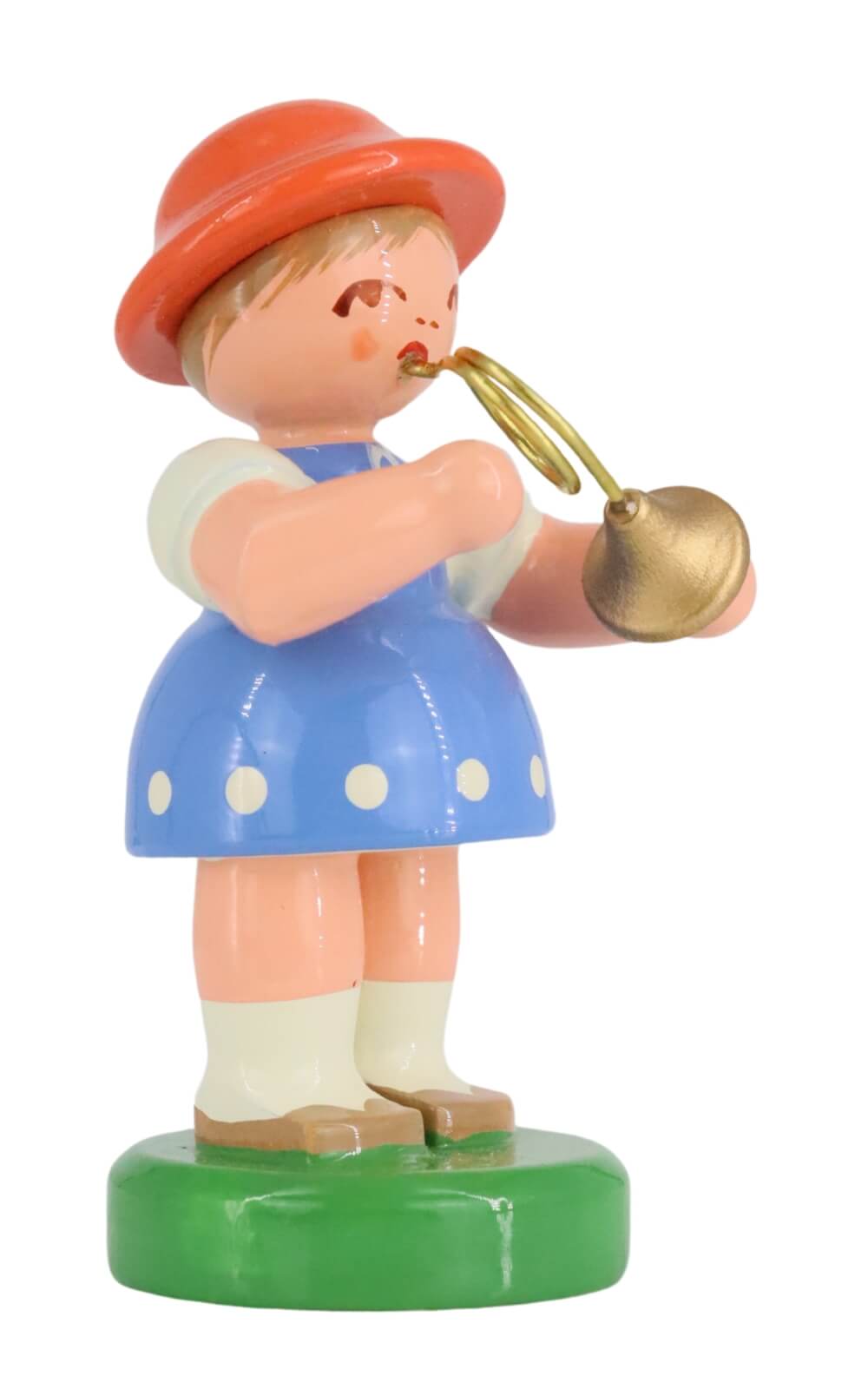 Miniatur Instrumentenmädchen mit Waldhorn von Figurenland Uhlig_3