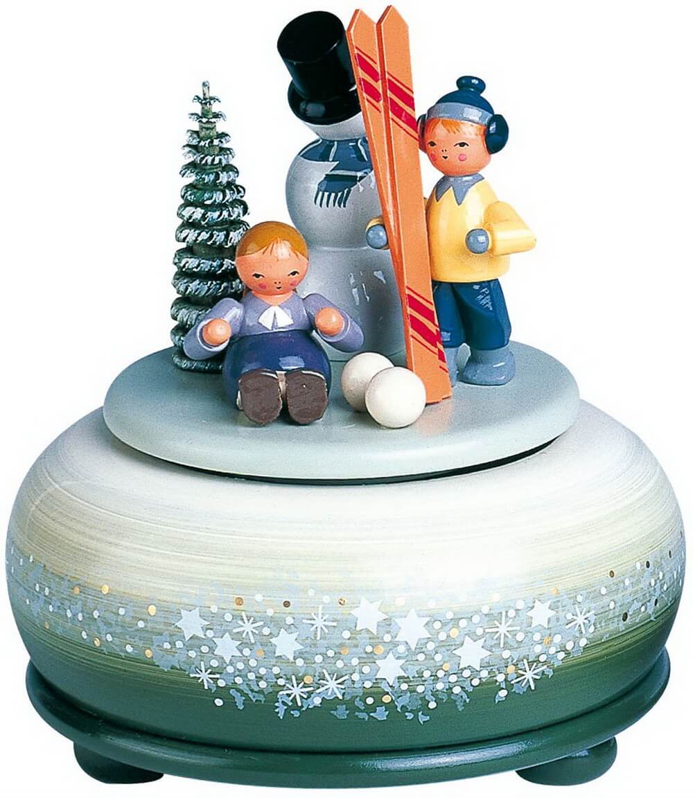 Spieluhr - Spieldose Winterfreuden, 13 cm von KWO