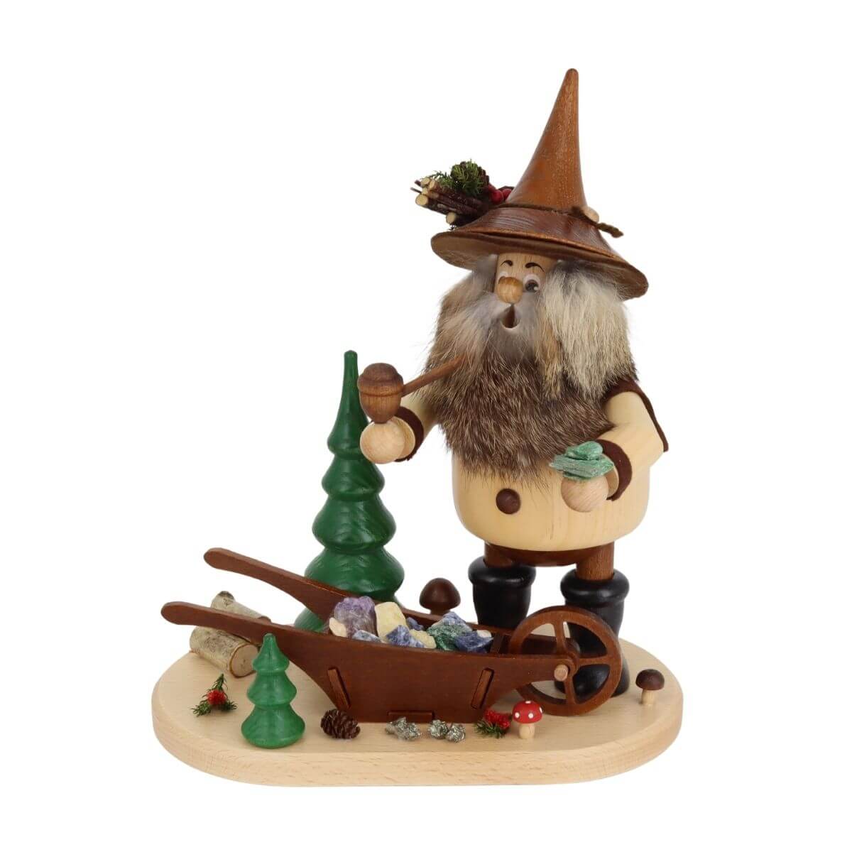 holzfigur, zwerg, hütte, kerze, wagen