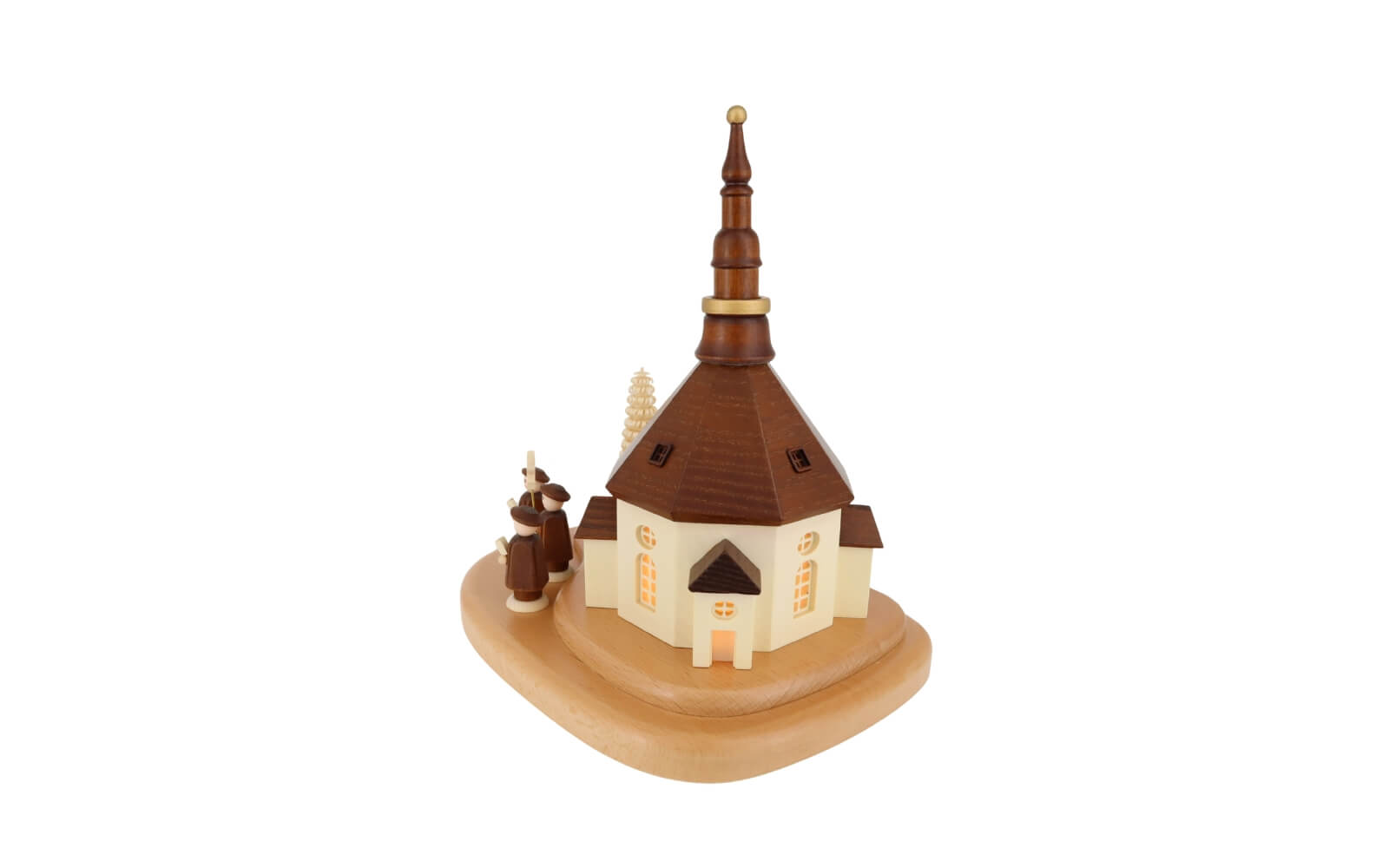 Sockelbrett Seiffener Kirche mit Kurrende von SEIFFEN.COM_4