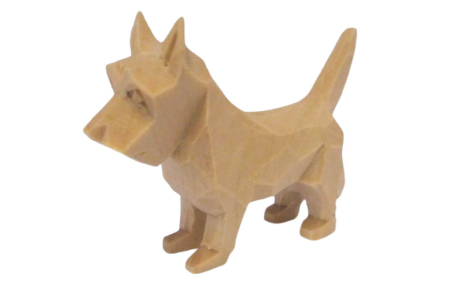 Miniatur Hund Schnauzer, geschnitzt, 4 cm SEIFFEN.COM_1