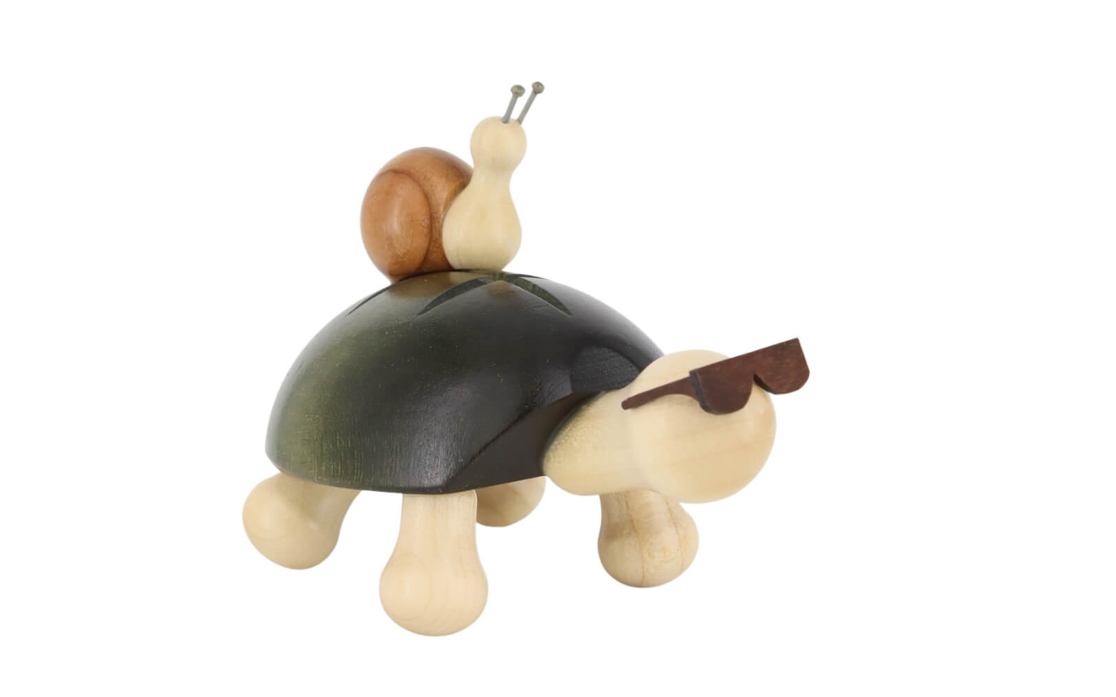 Miniatur Schildkröte Fred mit Schnecke von SEIFFEN.COM_1
