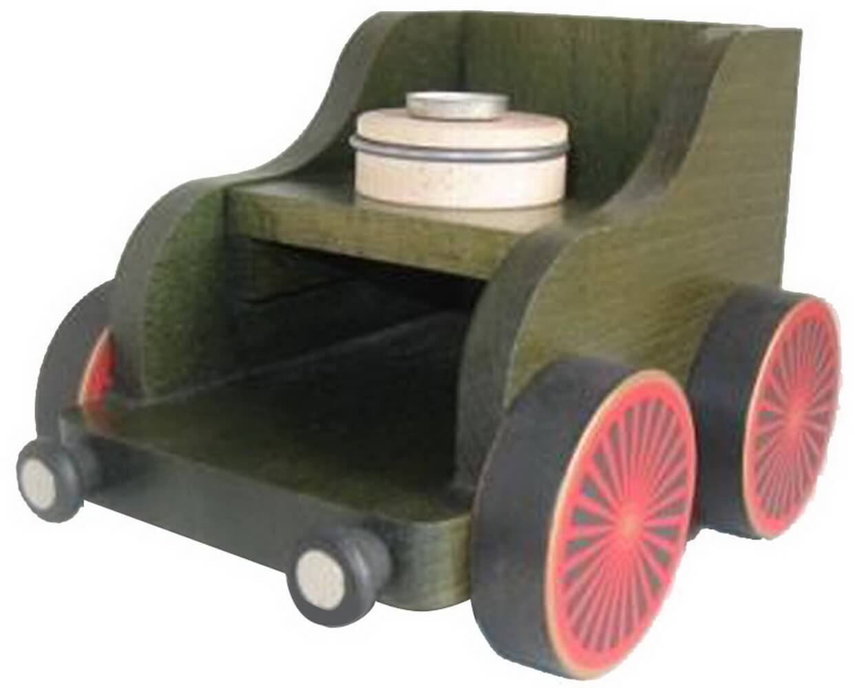 Eisenbahnwagen für Lokomotive, grün, 12 cm von KWO