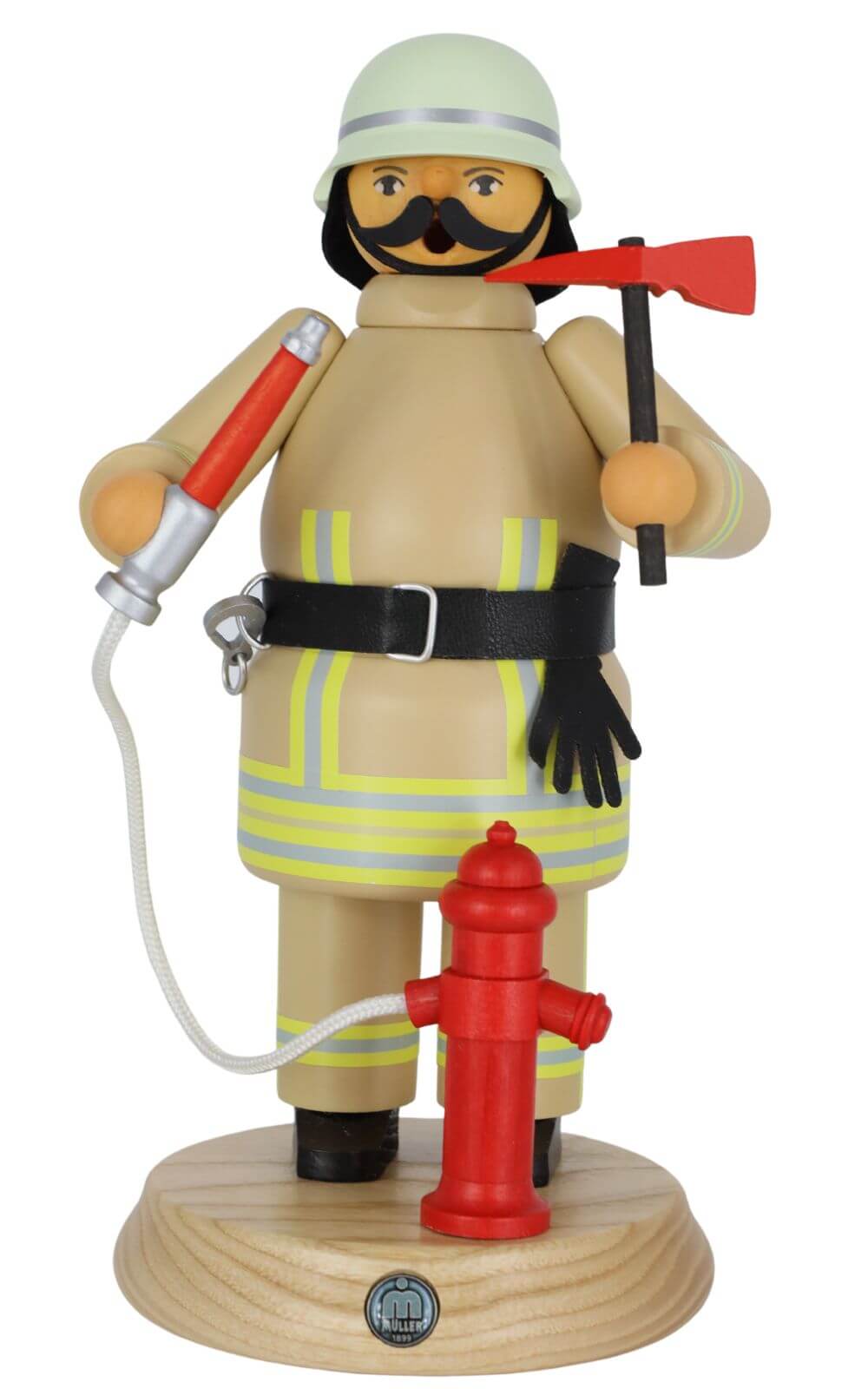 Räuchermännchen Feuerwehrmann in safaribeige, 24 cm, von Müller Kleinkunst_1