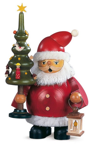 Räuchermann Weihnachtsmann aus Holz von Müller Kleinkunst aus Seiffen