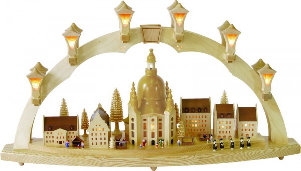 Schwibbogen Frauenkirche mit Striezelmarkt von Richard Glässer_2