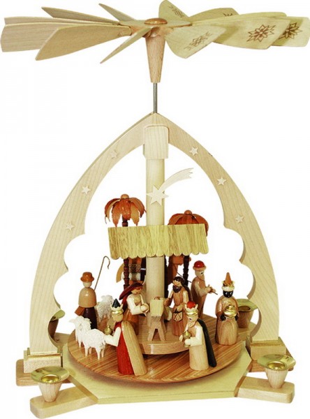 Weihnachtspyramide Christi Geburt, 40 cm, Richard Glässer GmbH Seiffen/ Erzgebirge Hinweis:Bei dieser Pyramide sind ausschließlich Pyramidenkerzen mit einem …