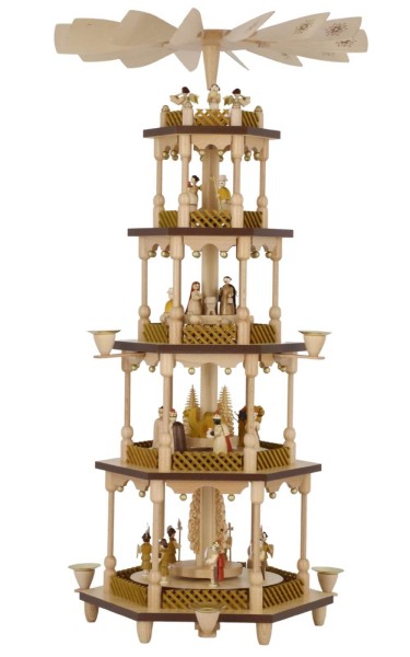 Christmas pyramid Nativity, 4 - tiered, 70 cm by Richard Glässer_1