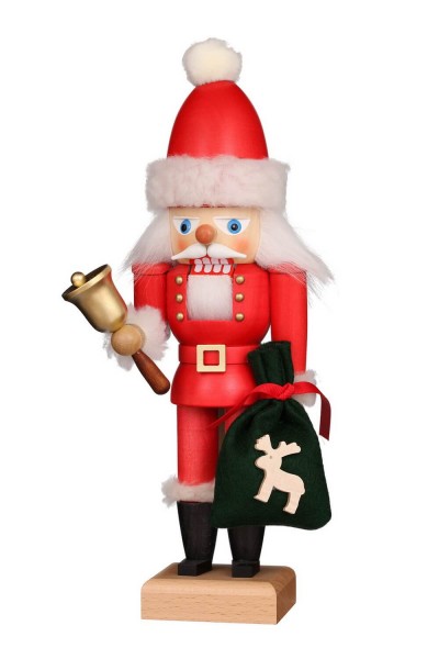 Nussknacker Weihnachtsmann mit Glocke, 31 cm von Christian Ulbricht