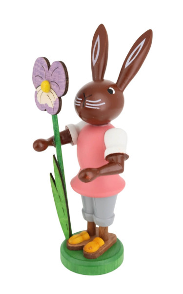 Easter bunny with pansies, 9 cm (6.54 inch) by Thomas Preißler_1